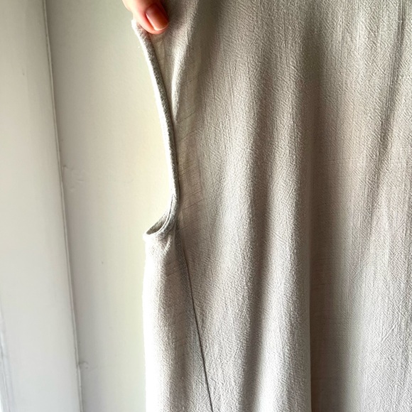 Grade + Gather Linen Mini Shift Dress in Fog Grey - NWOT - Picture 4 of 7